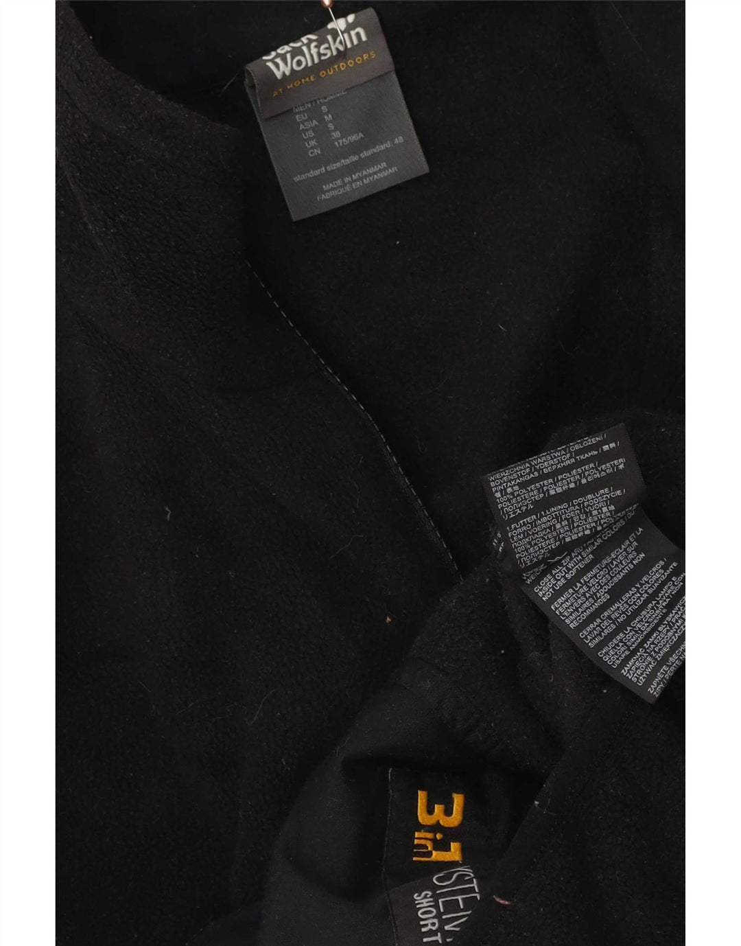 Chaqueta polar con forro para hombre Jack Wolfskin UK 38 Small Black Poliéster