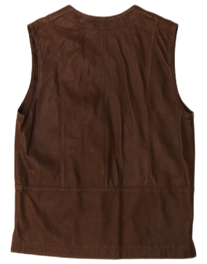 Chaleco de cuero para mujer Roxy EU 38 Cuero marrón medio