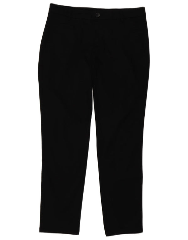 Benetton Pantalones Casuales Slim para Mujer UK 40 Small W27 L28 Algodón Negro
