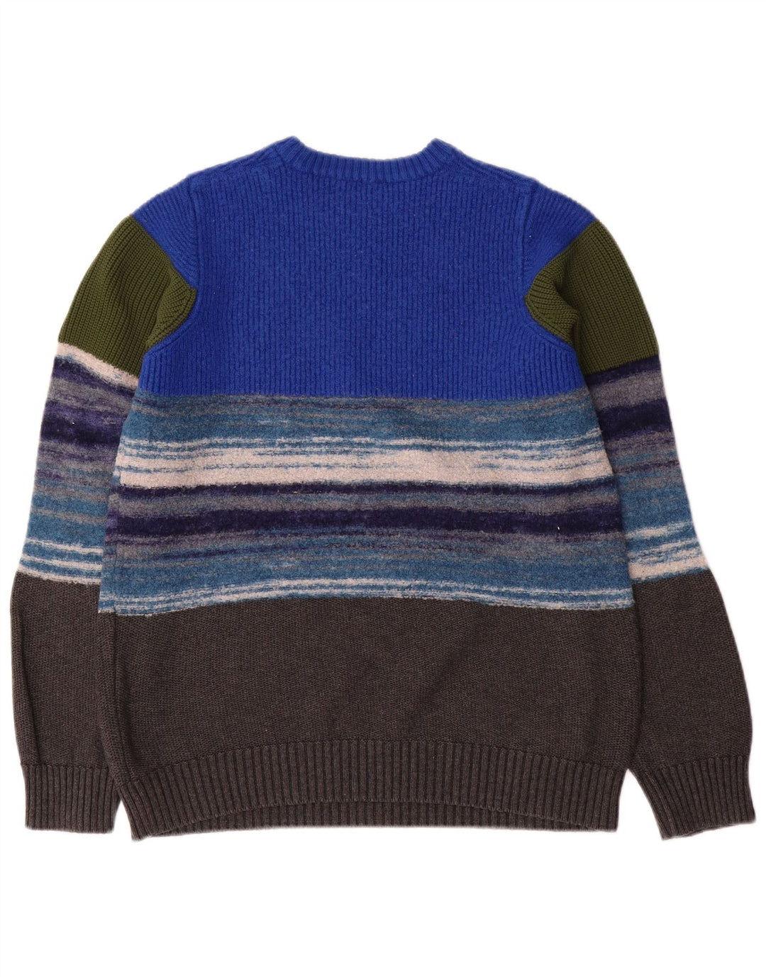 Diesel Jersey de cuello redondo para mujer, talla 40, talla grande, multicolor, a rayas
