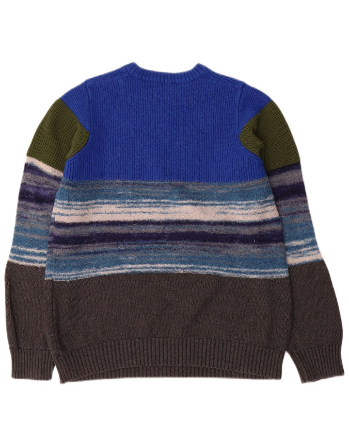 Diesel Jersey de cuello redondo para mujer, talla 40, talla grande, multicolor, a rayas