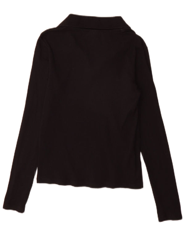 G-Star Polo de manga larga para mujer UK 46 Large Algodón negro