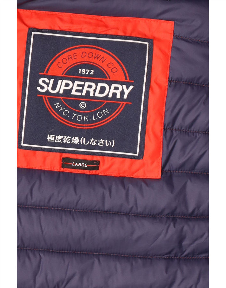Superdry Chaqueta acolchada con capucha para hombre Reino Unido 40 Poliéster rojo grande