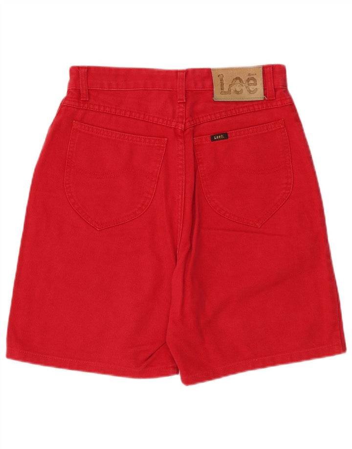 LEE Mens Carmel Denim Shorts W30 Algodón Rojo Medio