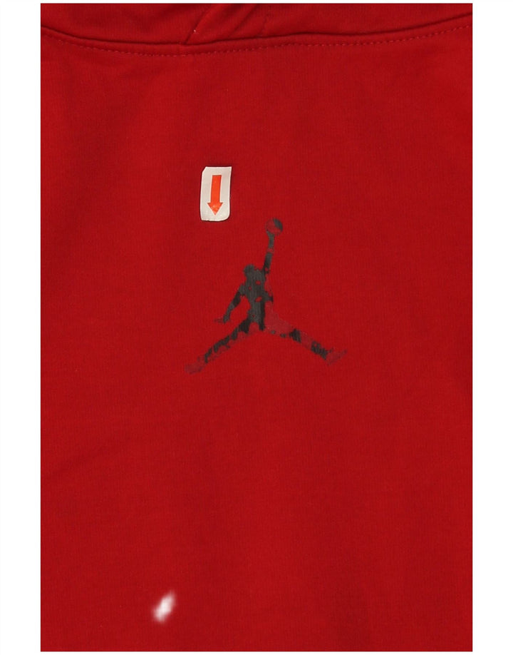 Jersey con capucha Jordan para niños 12-13 años Grande Poliéster rojo