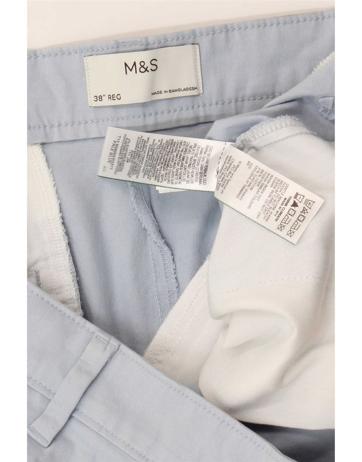 Marks & Spencer Pantalones cortos chinos para hombre W38 XL Algodón azul