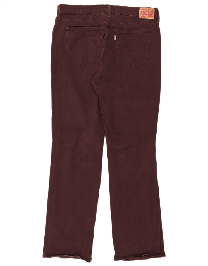 LEVI'S Vaqueros Rectos 505 para Mujer W32 L32 Algodón Granate