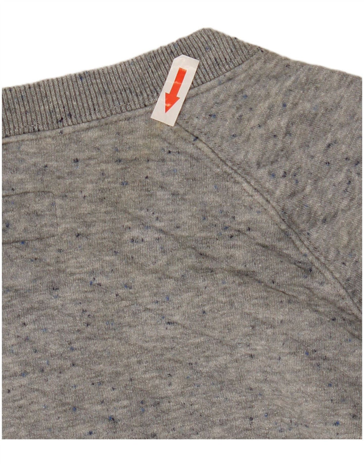 Jack Wills Sudadera extragrande para mujer, talla 8, algodón gris pequeño