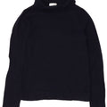 Hobbs Jersey de cuello vuelto para mujer UK 12 Medium Navy Blue Wool