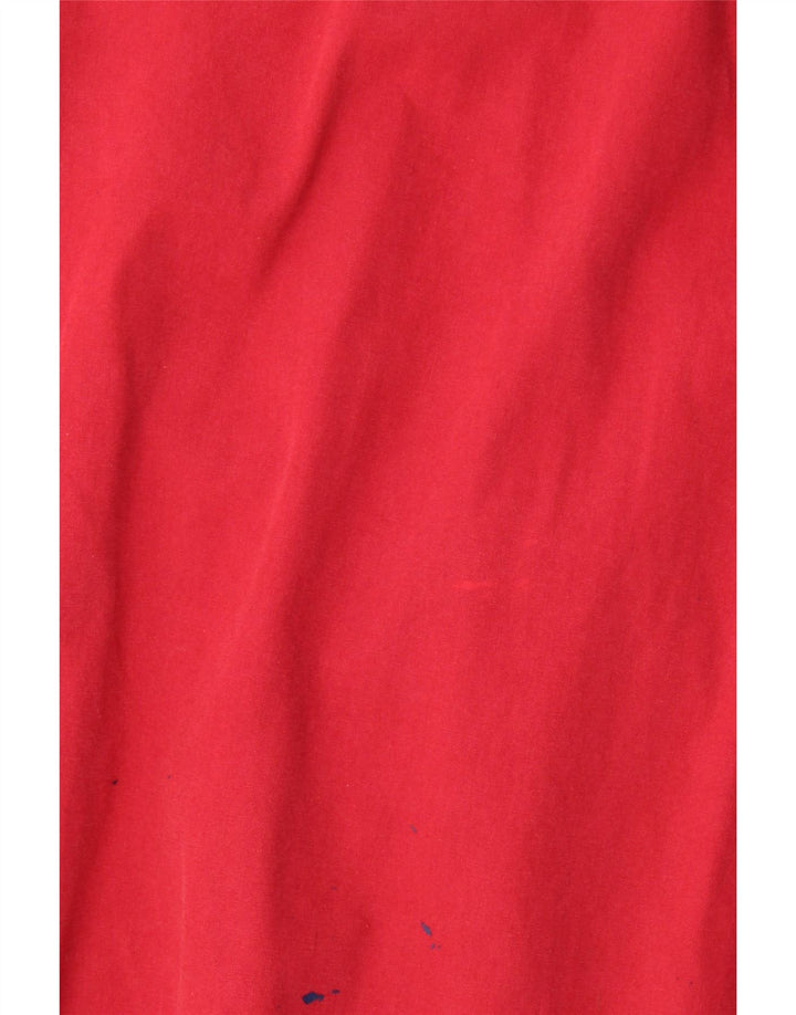 James Dillon Chaqueta bomber holgada para hombre Reino Unido 38 Algodón rojo mediano