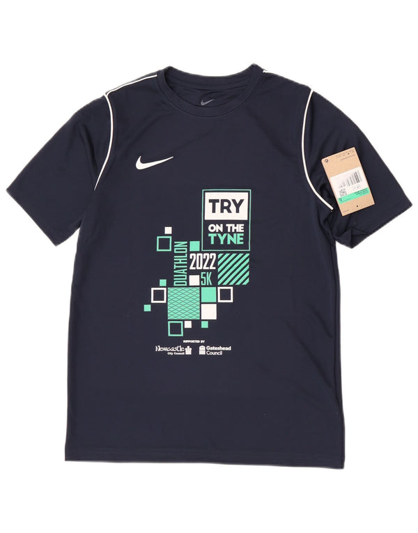 Nike Camiseta Dri Fit Graphic para niños 13-14 años XL Azul Marino Poliéster