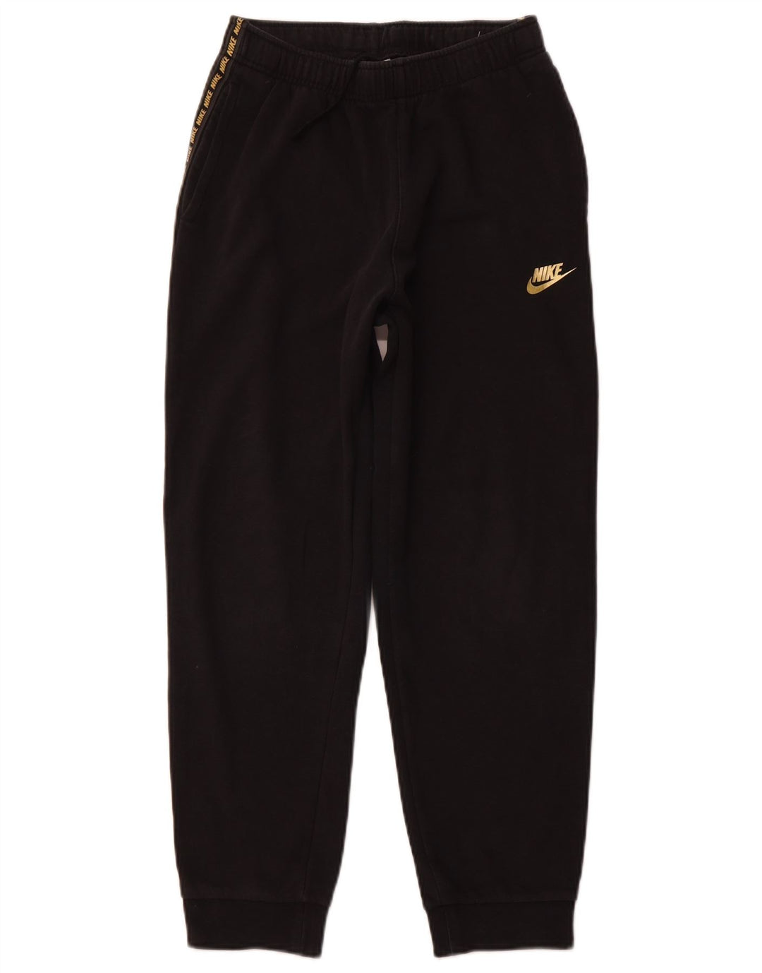 NIKE - Pantalones de chándal para niña, diseño gráfico, 13-14 años, XL, algodón negro