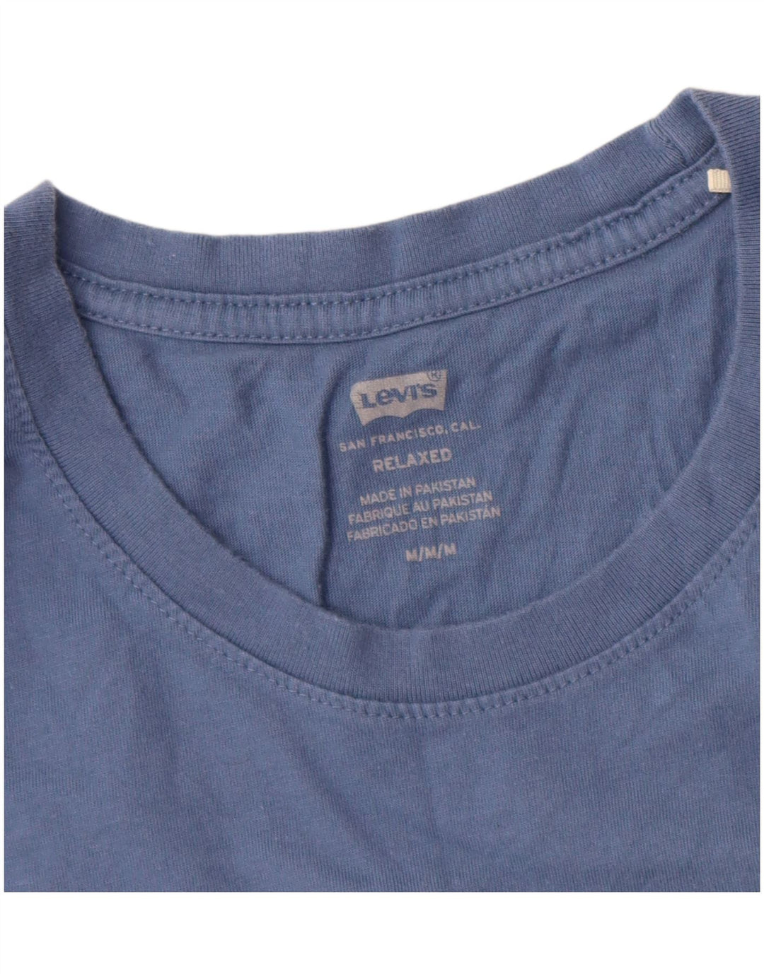 Levi's Camiseta con gráfico de ajuste relajado para hombre Top de algodón azul medio