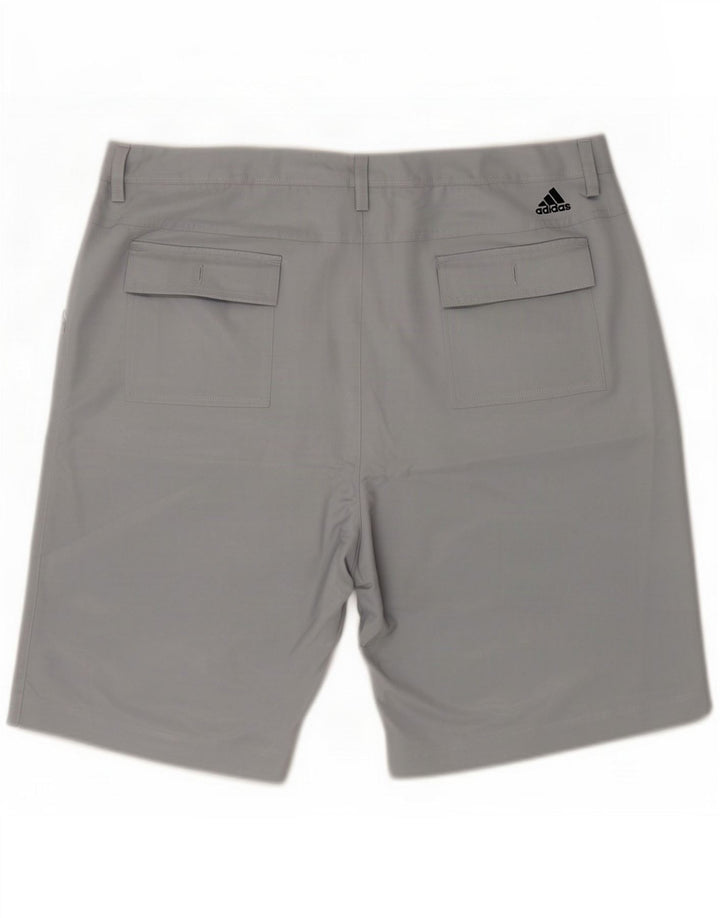 Pantalones cortos Adidas Climalite Chino para hombre XL W38 Poliéster gris