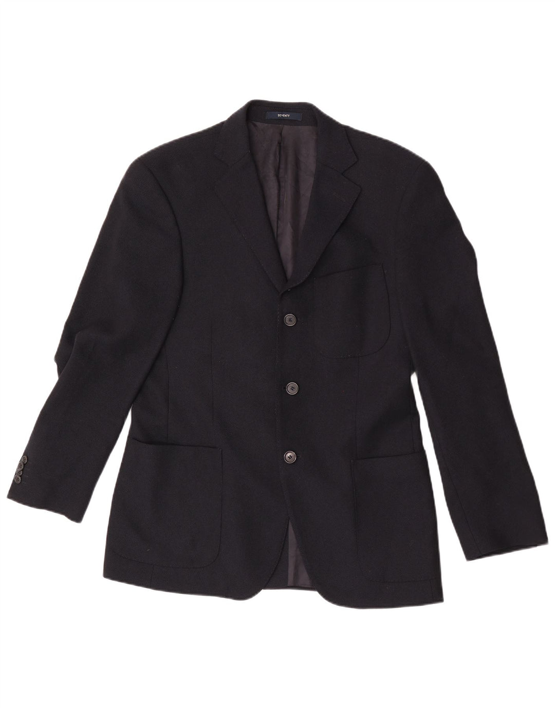 Seventy Chaqueta tipo blazer de 3 botones para hombre IT 46 Small Lana virgen azul marino
