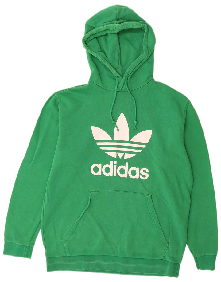 ADIDAS Sudadera con capucha gráfica para hombre Jersey grande de algodón verde