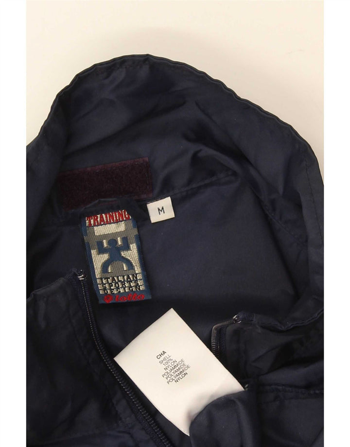 Lotto Chubasquero Hombre UK 38 Medium Azul Marino Colorblock Nylon