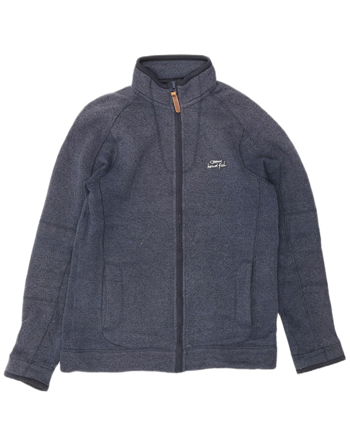 WEIRD FISH Chaqueta de chándal para hombre, talla pequeña, azul marino, poliéster