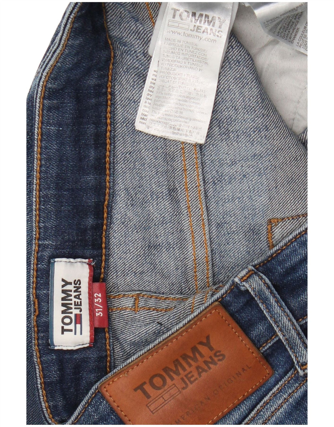 Tommy Hilfiger Vaqueros Slim para Hombre W31 L32 Algodón Azul