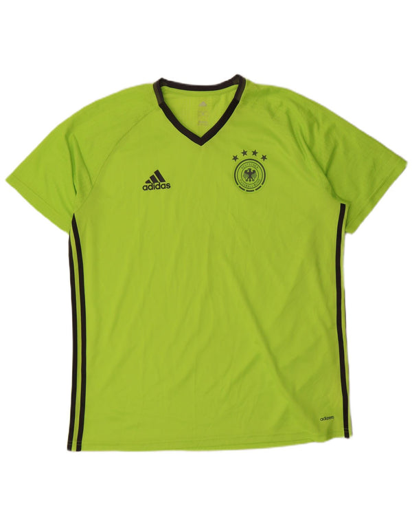 Adidas Mens Deutscher Fussball Bund Camiseta Top XL Verde Poliéster