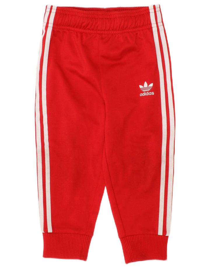 ADIDAS Pantalón Chándal Bebé Niña 18-24 Meses Rojo Poliéster