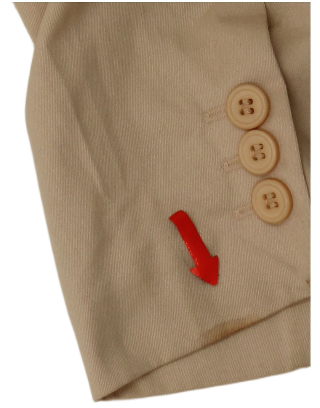 Chaqueta tipo blazer de 2 botones para mujer con globo UK 40 XL Algodón beige