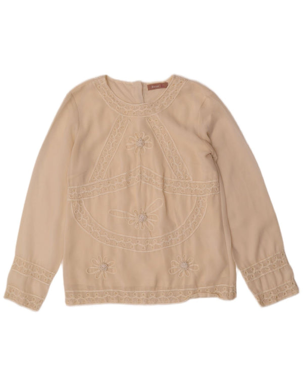 Awear Blusa de Manga Larga para Mujer Top UK 10 Small Off White Poliéster