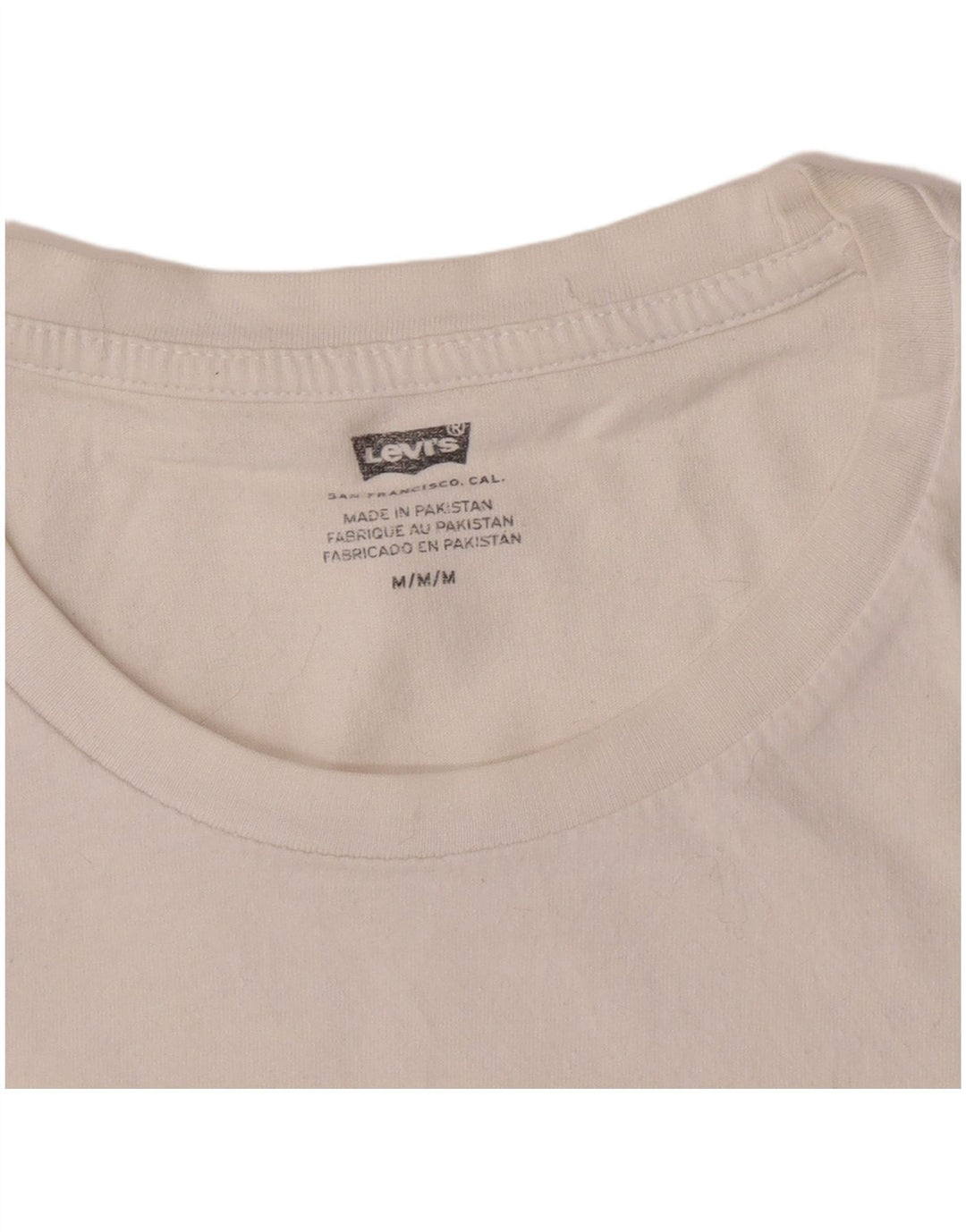 Levi's Hombre Camiseta Gráfica Top Medio Blanco