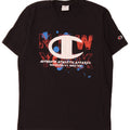 Champion Camiseta gráfica para hombre Top Small Black Cotton