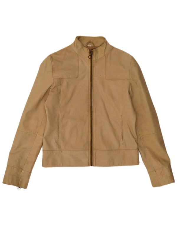 Chaqueta De Cuero Mujer Conbipel IT 42 Cuero Beige Medio