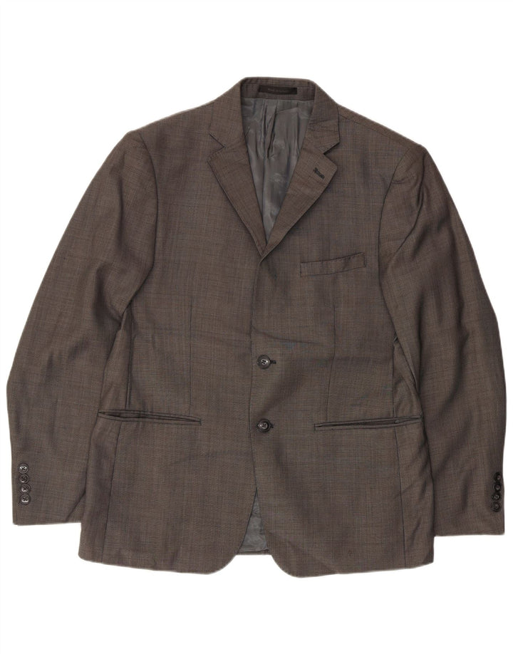 Calvin Klein Chaqueta tipo blazer de 2 botones para hombre UK 36 Small Grey Wool