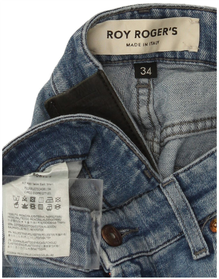 ROY ROGERS Vaqueros ajustados para hombre W34 L34 Algodón azul