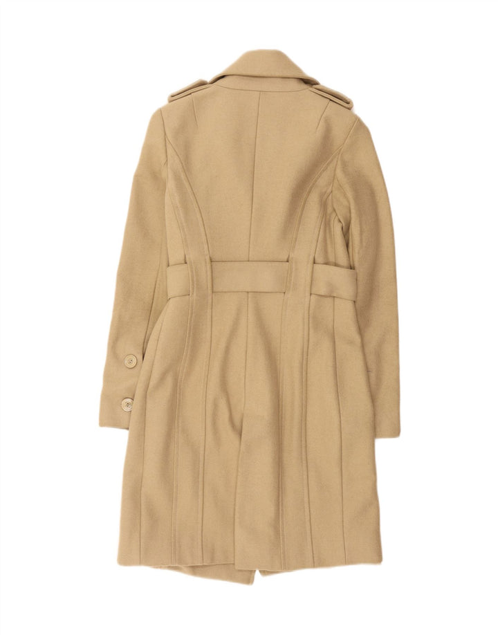 Patrizia Pepe Abrigo Militar Cruzado Mujer IT 40 Small Lana Beige