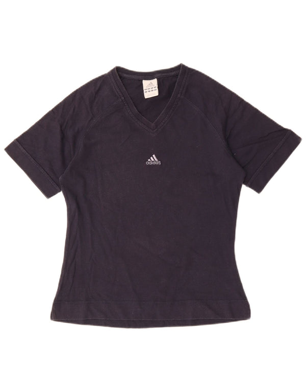 Adidas Camiseta Mujer Top UK 12 Medium Azul Marino Algodón