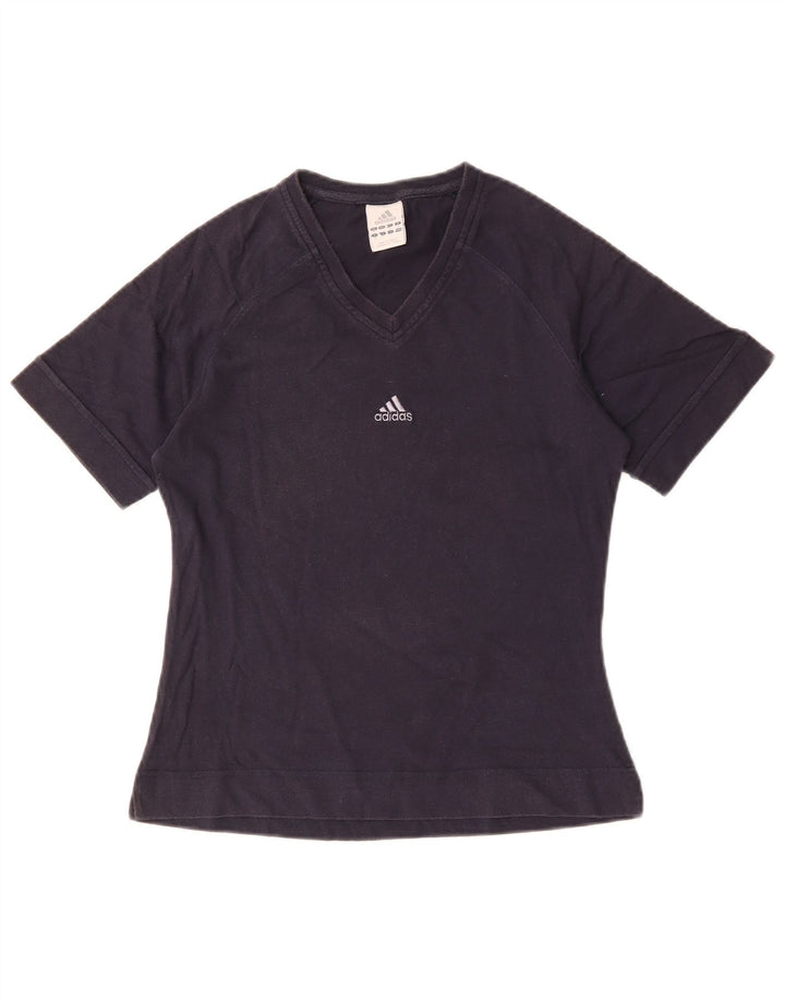 Adidas Camiseta Mujer Top UK 12 Medium Azul Marino Algodón
