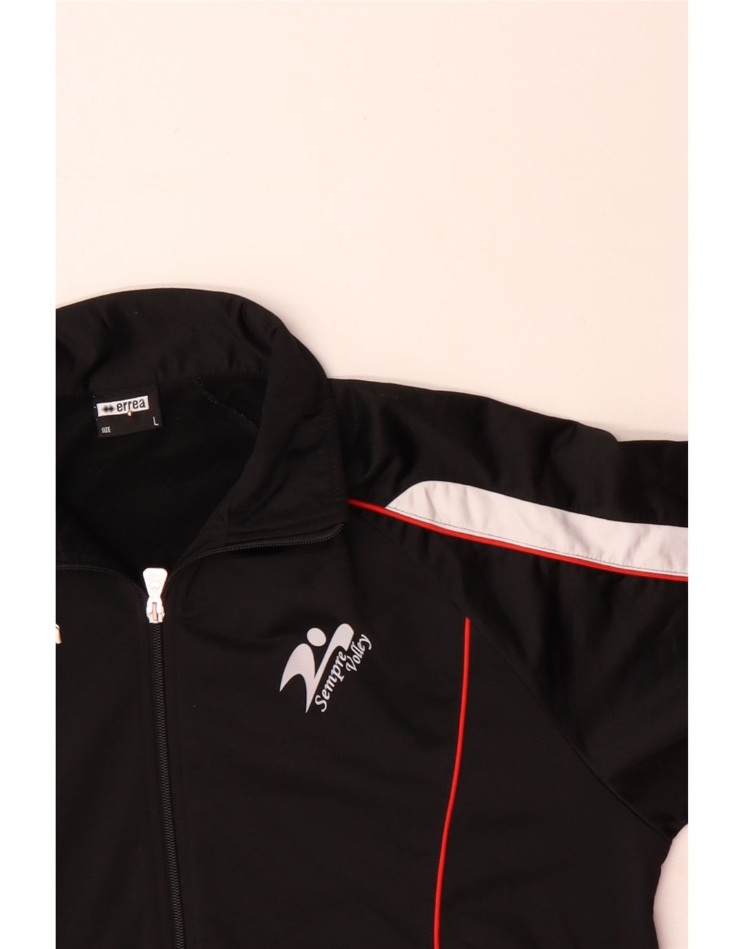 ERREA Chaqueta superior de chándal con gráfico para hombre Poliéster con bloques de color negro grande