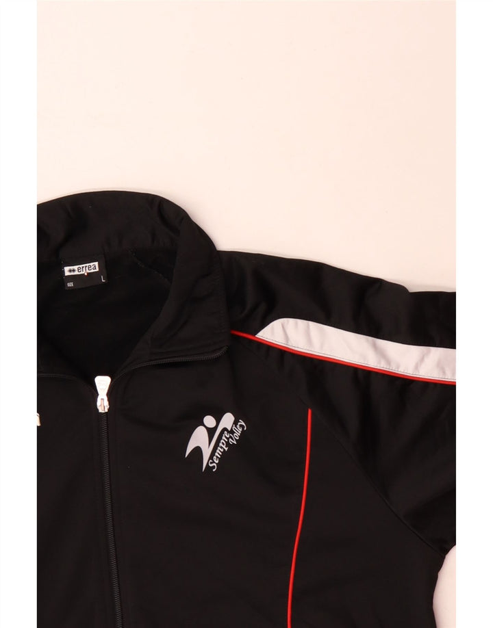 ERREA Chaqueta superior de chándal con gráfico para hombre Poliéster con bloques de color negro grande