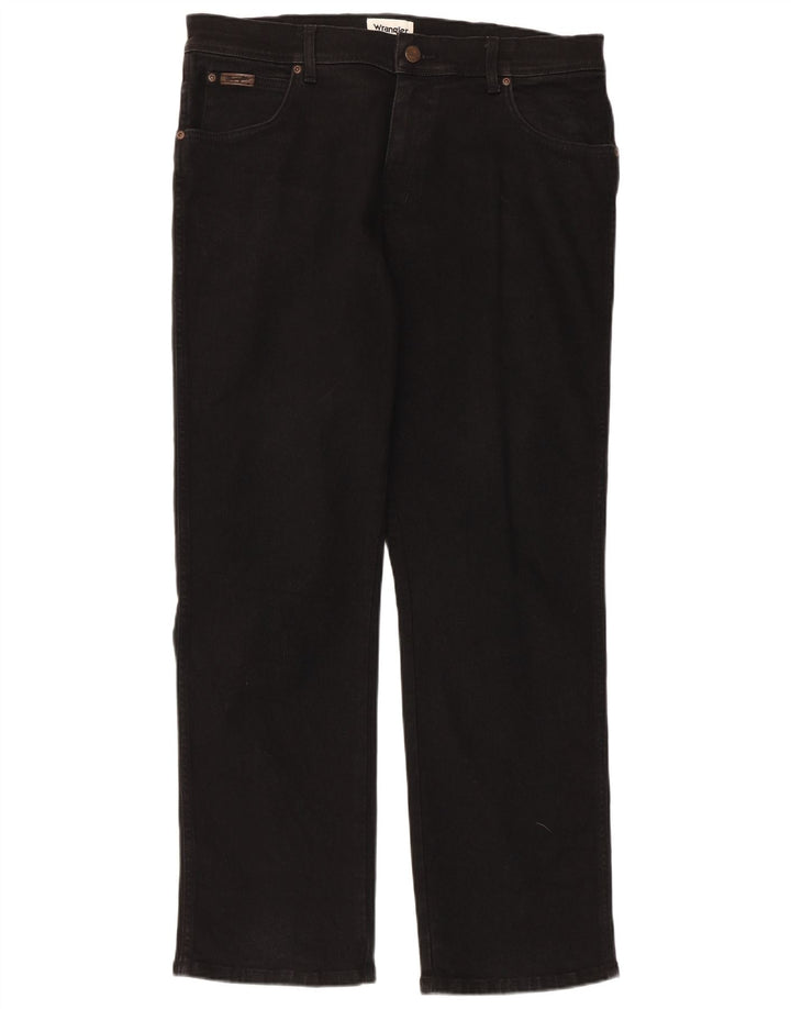 Wrangler Vaqueros rectos Texas para hombre W36 L30 Algodón negro