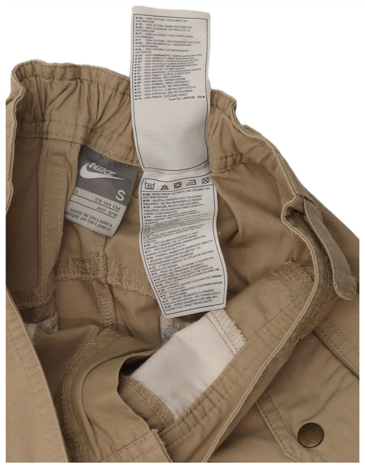 Nike Pantalones cortos cargo para niños 8-9 años Pequeño W25 Algodón beige