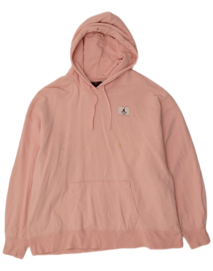 Jersey Con Capucha Extragrande De Algodón Rosa Medio Jordan Hombre