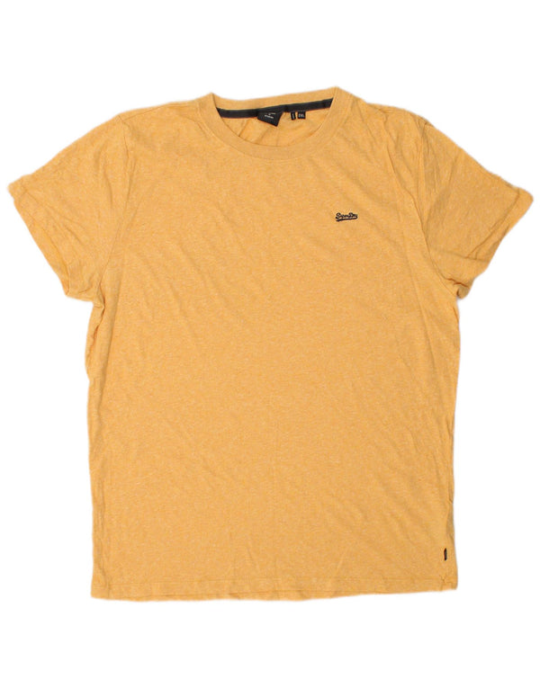 SUPERDRY Camiseta Hombre Top 2XL Algodón Amarillo