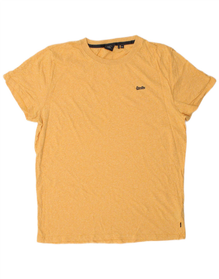 SUPERDRY Camiseta Hombre Top 2XL Algodón Amarillo