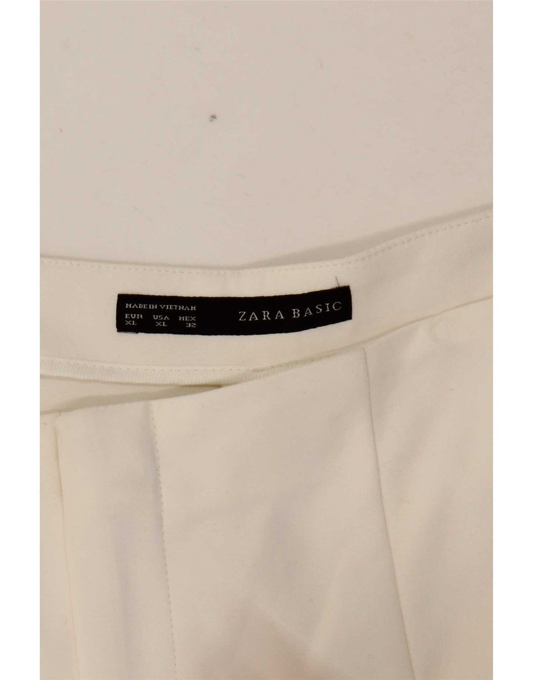 Zara Mujer Pantalón Casual Bootcut XL W32 L32 Blanco
