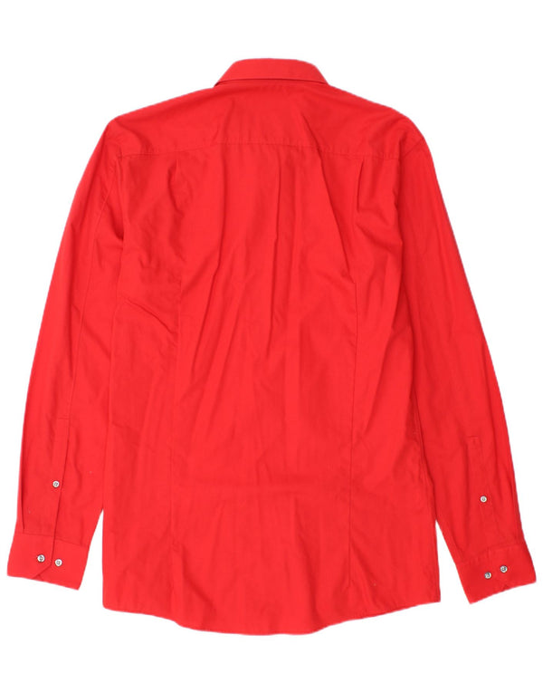 Hugo Boss Camisa extra slim fit para hombre Talla 41 16 Grande Algodón rojo