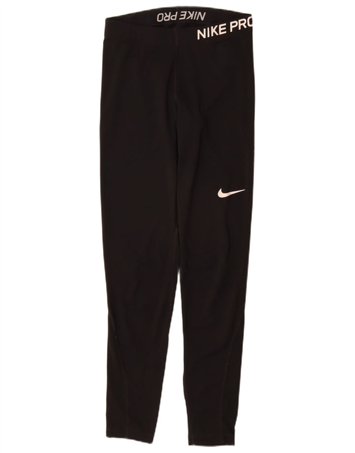 Nike Leggings Dri Fit Graphic para mujer UK 10 Pequeño Poliéster negro