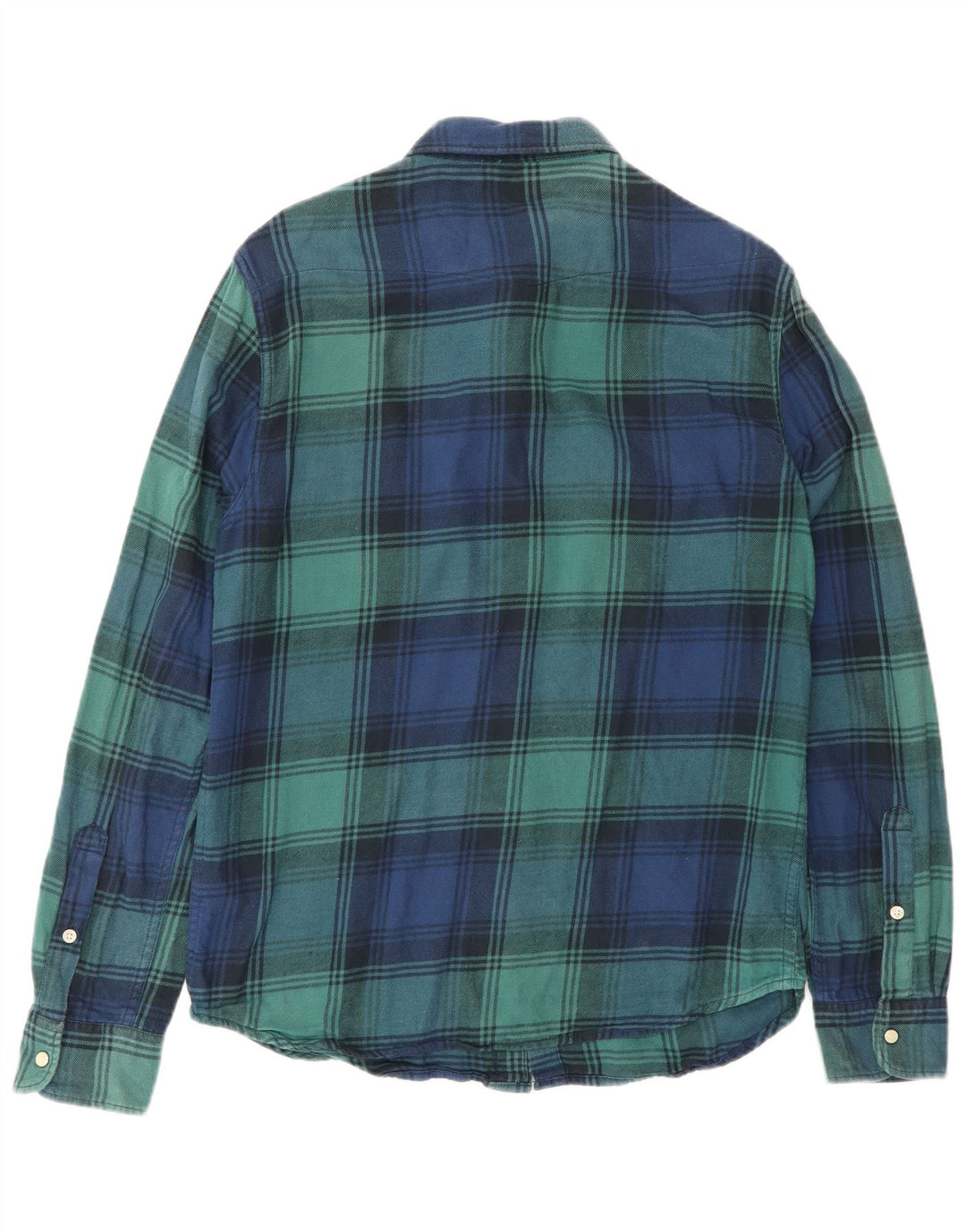 Camisa De Franela De Algodón A Cuadros En Azul Medio Lee Mujer