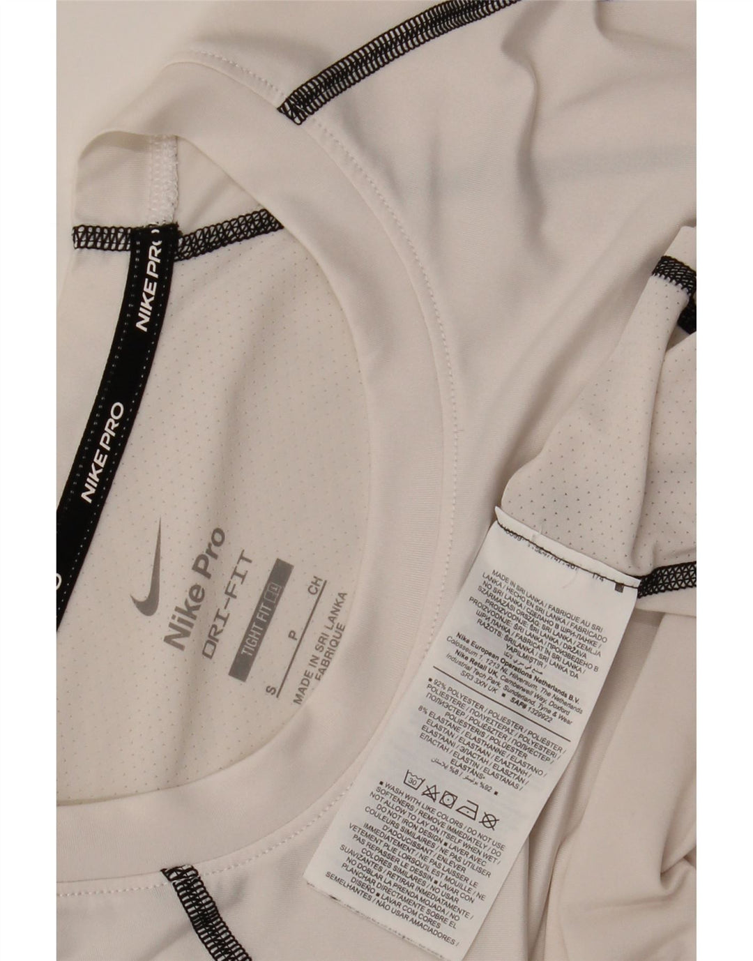 Nike Dri Fit Graphic Camiseta para hombre, talla pequeña, poliéster blanco