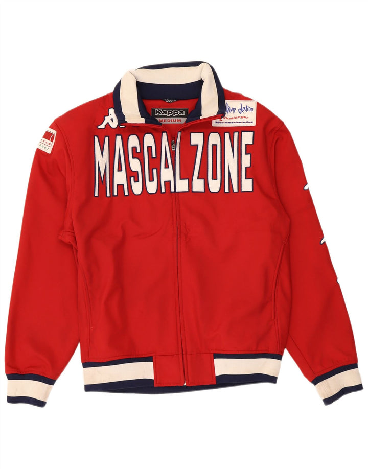 Kappa Hombre Chaqueta De Chándal Con Estampado Gráfico Poliéster Color Block Rojo Medio