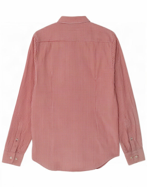 Tommy Hilfiger Camisa Slim Fit De Algodón A Cuadros Rojo Medio Para Hombre