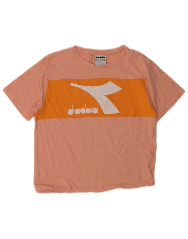 Diadora Camiseta gráfica para niña 11-12 años XL Rosa Colorblock